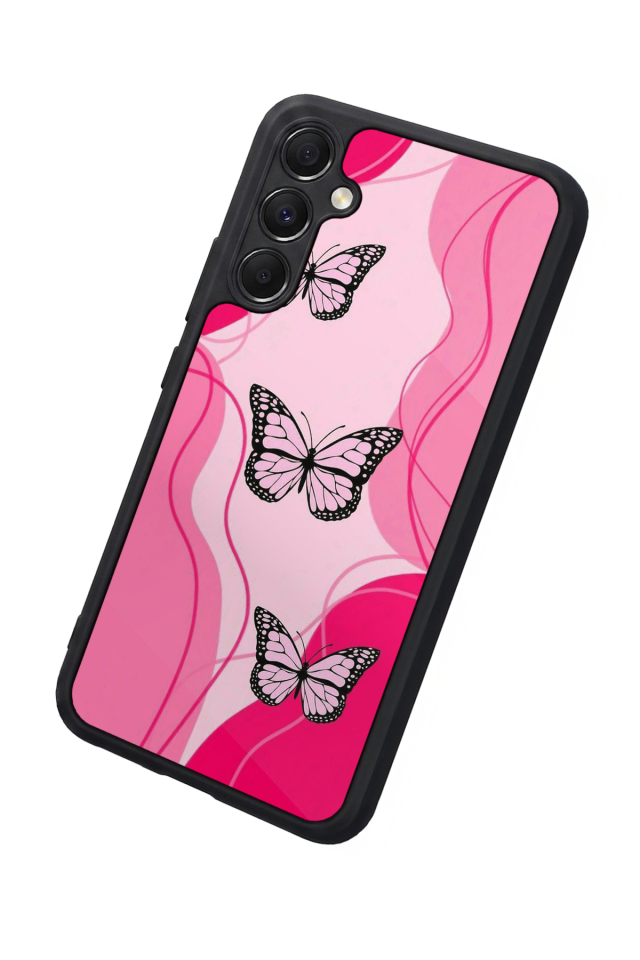 Samsung Galaxy M34 Uyumlu Kelebek Tasarımlı Glossy Premium Kılıf