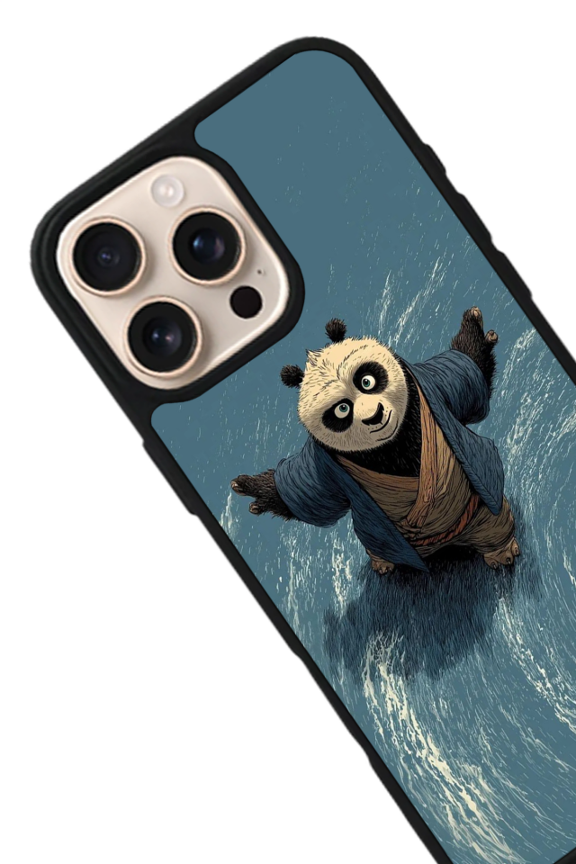 iPhone 15 Pro Uyumlu Kung Fu Panda Tasarımlı Glossy Premium Kılıf