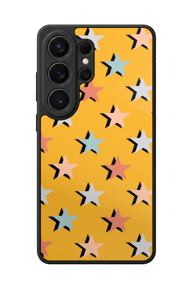 Samsung Galaxy S26 Ultra Uyumlu Retro Yildizlar Tasarımlı Glossy Premium Kılıf