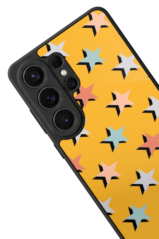 Samsung Galaxy S26 Ultra Uyumlu Retro Yildizlar Tasarımlı Glossy Premium Kılıf