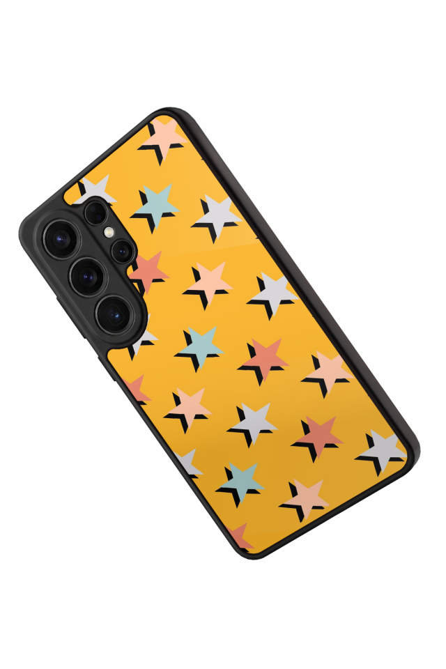 Samsung Galaxy S26 Ultra Uyumlu Retro Yildizlar Tasarımlı Glossy Premium Kılıf