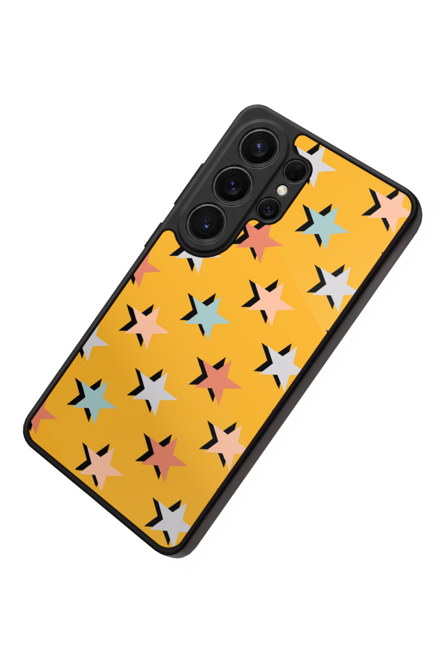 Samsung Galaxy S26 Ultra Uyumlu Retro Yildizlar Tasarımlı Glossy Premium Kılıf