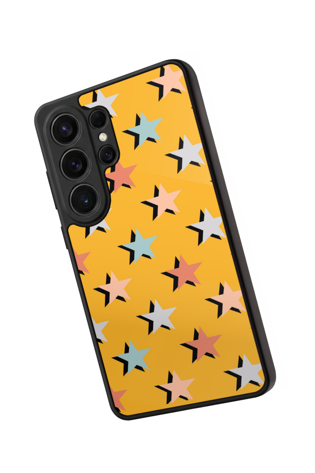Samsung Galaxy S26 Ultra Uyumlu Retro Yildizlar Tasarımlı Glossy Premium Kılıf
