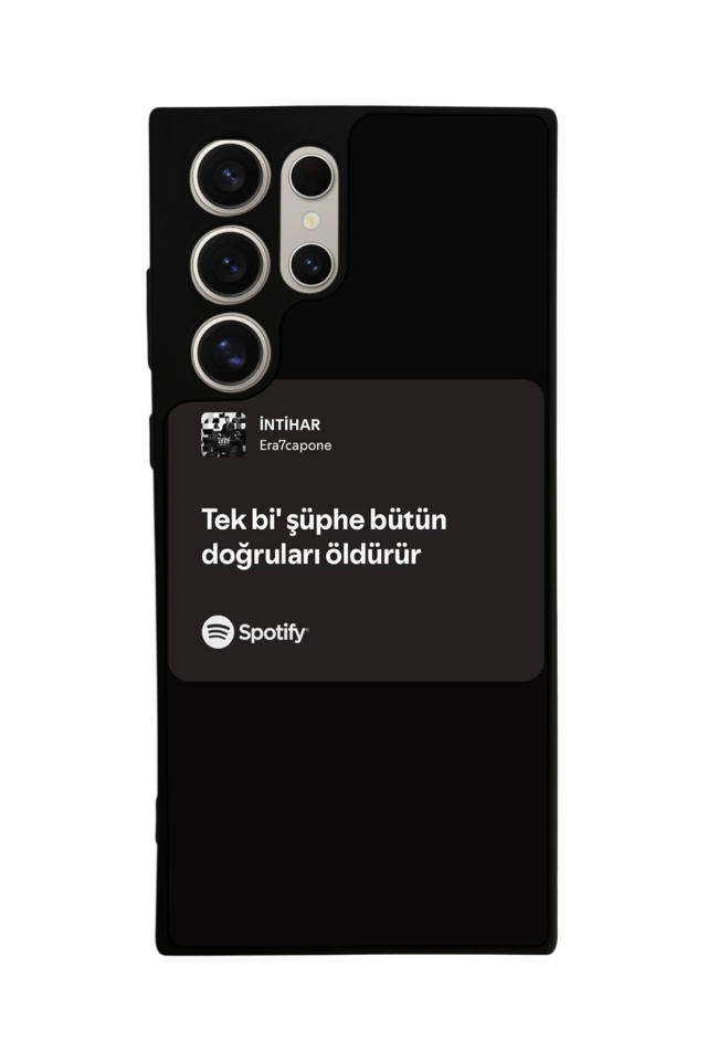 Samsung Galaxy S23 Ultra Uyumlu Sarki Sozleri Tasarımlı Glossy Premium Kılıf