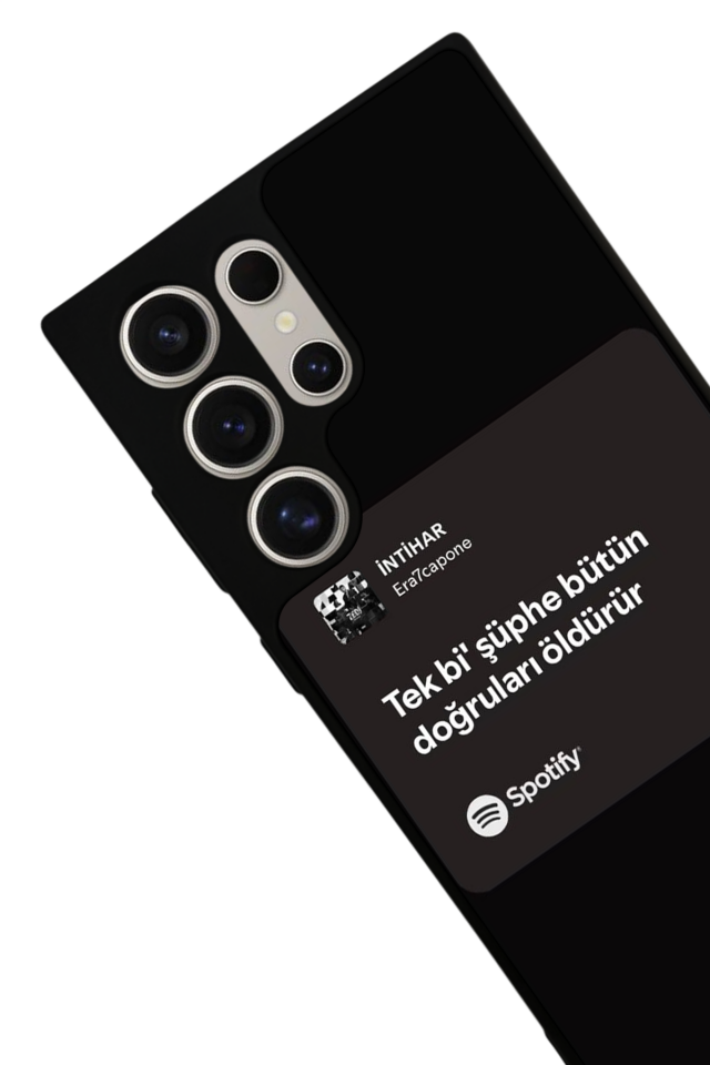 Samsung Galaxy S23 Ultra Uyumlu Sarki Sozleri Tasarımlı Glossy Premium Kılıf