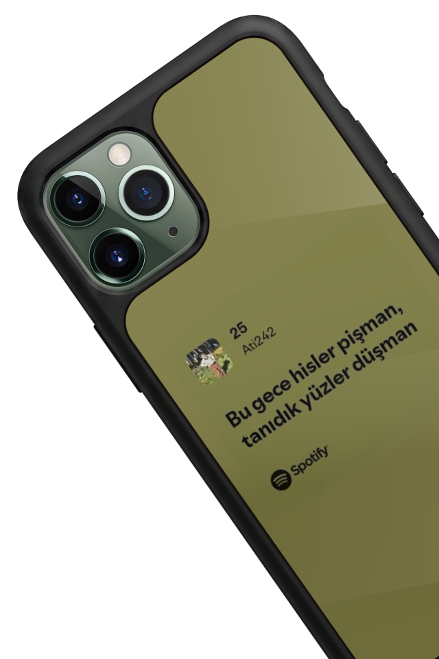 iPhone 11 Pro Uyumlu Sarki Sozleri Tasarımlı Glossy Premium Kılıf