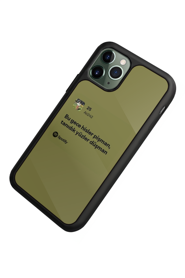 iPhone 11 Pro Uyumlu Sarki Sozleri Tasarımlı Glossy Premium Kılıf