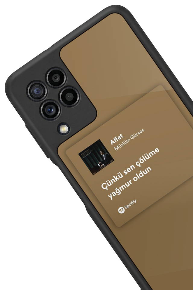 Samsung Galaxy M22 Uyumlu Sarki Sozleri Tasarımlı Glossy Premium Kılıf