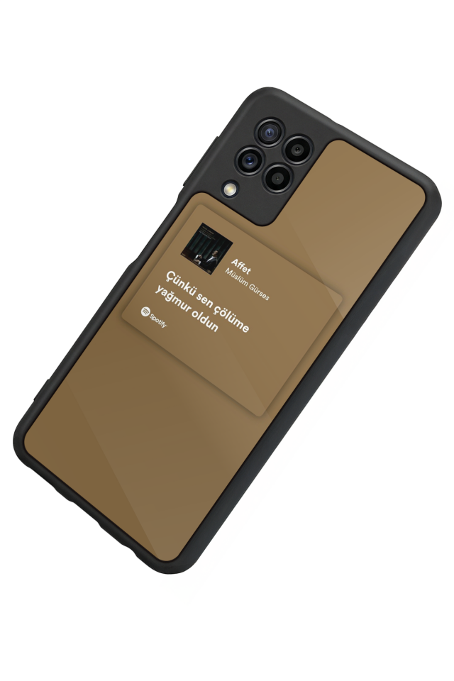 Samsung Galaxy M22 Uyumlu Sarki Sozleri Tasarımlı Glossy Premium Kılıf