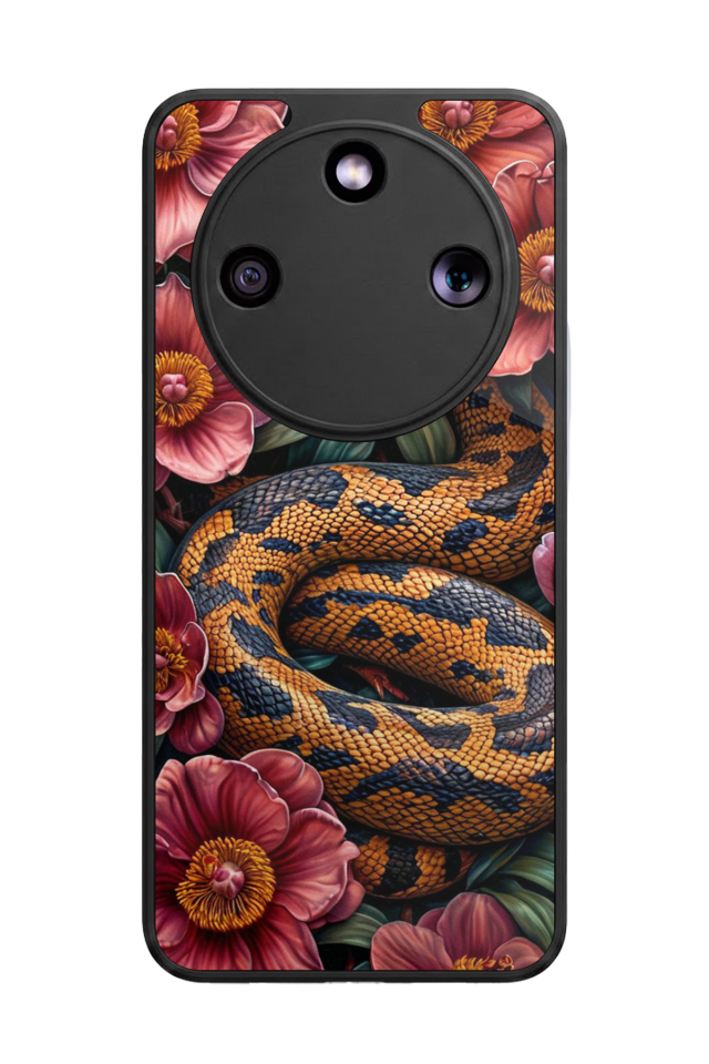 Honor Magic 8 Lite Uyumlu Yılan Tasarımlı Glossy Premium Kılıf