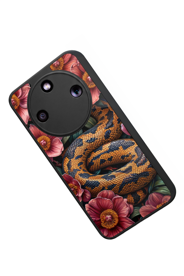 Honor Magic 8 Lite Uyumlu Yılan Tasarımlı Glossy Premium Kılıf