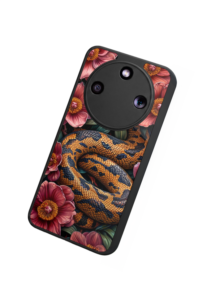 Honor Magic 8 Lite Uyumlu Yılan Tasarımlı Glossy Premium Kılıf