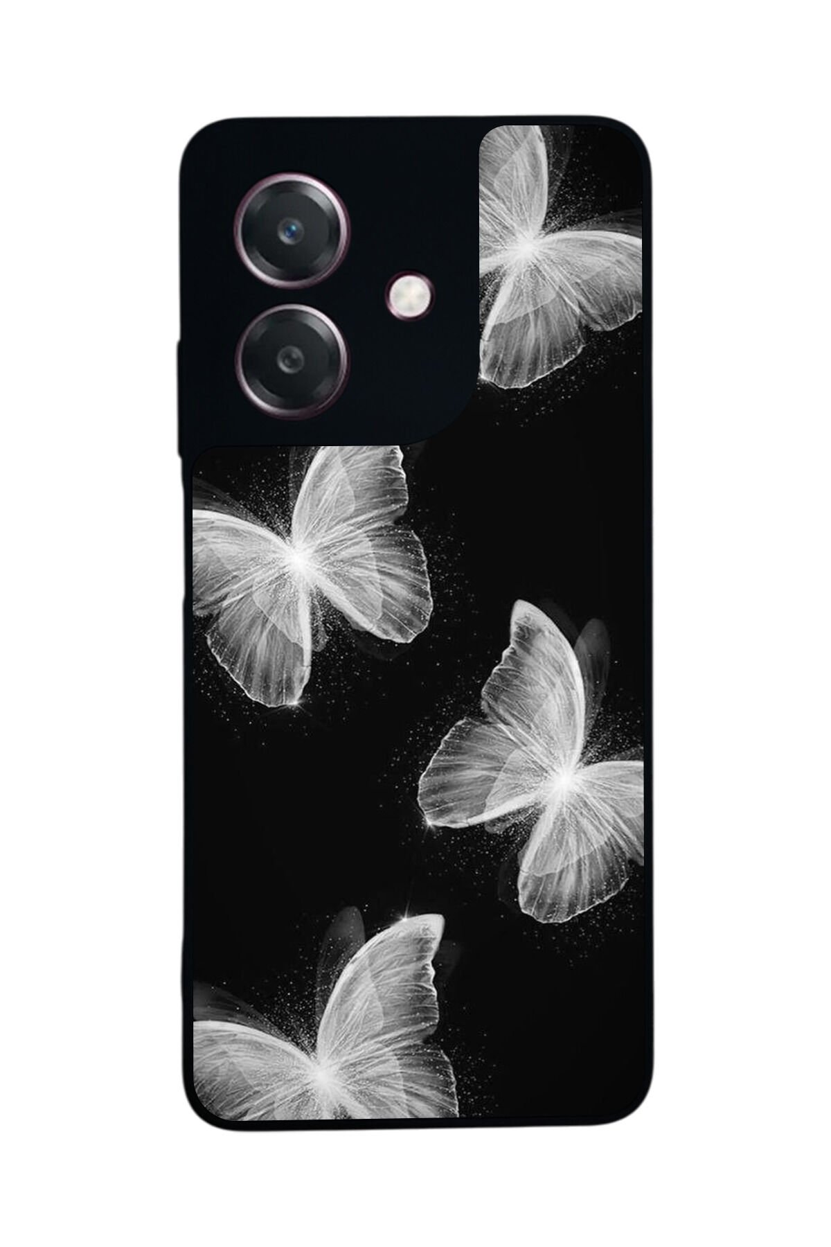 Oppo A3 5G Uyumlu Kelebek Tasarımlı Glossy Premium Kılıf