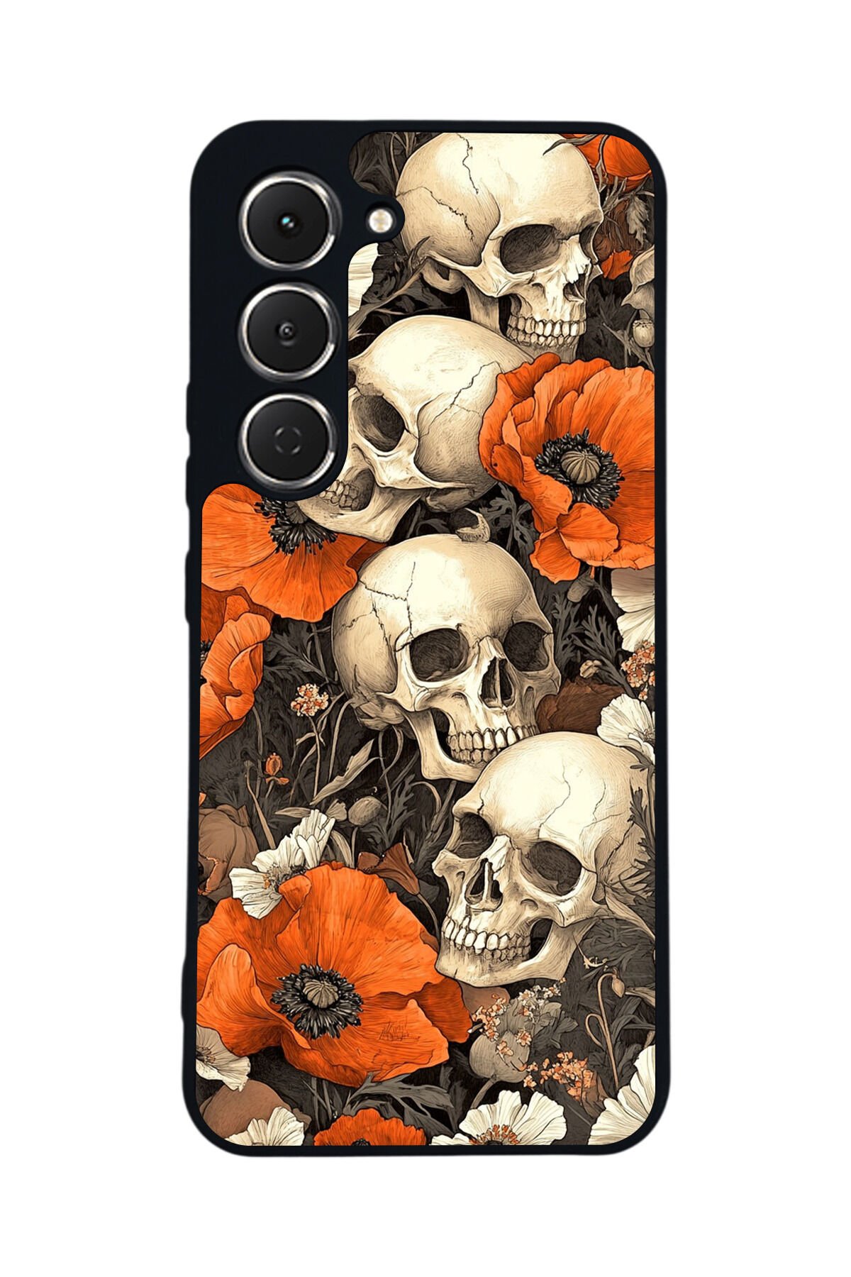 Tecno Spark 40 Pro Uyumlu KuruKafa Tasarımlı Glossy Premium Kılıf