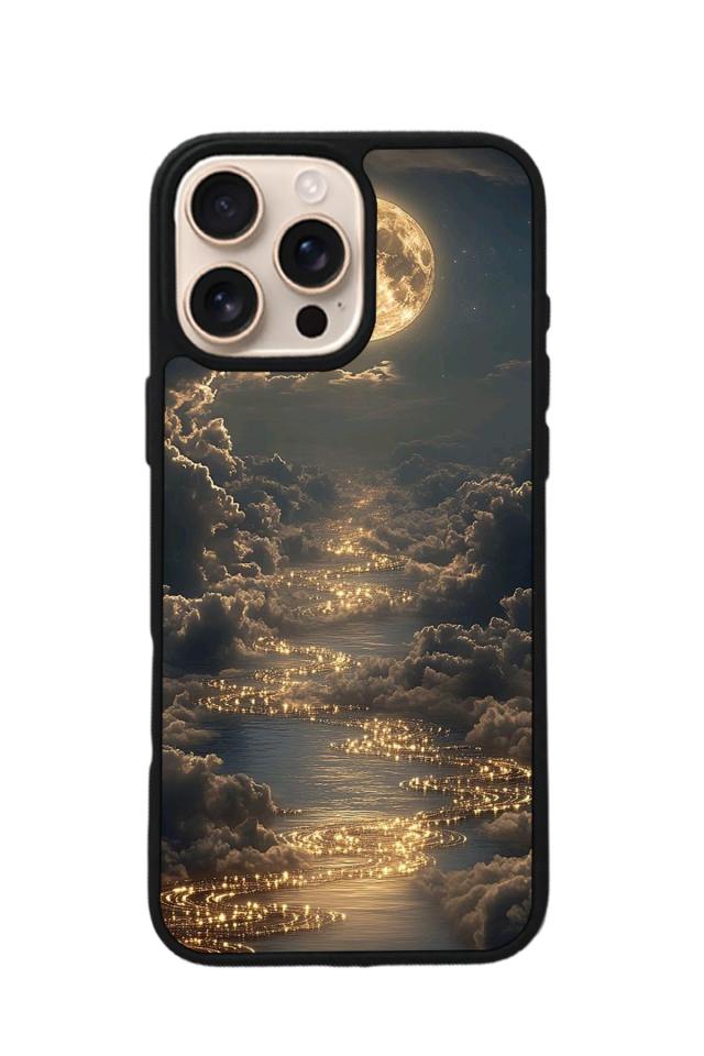 iPhone 15 Pro Uyumlu Ay Tasarımlı Glossy Premium Kılıf