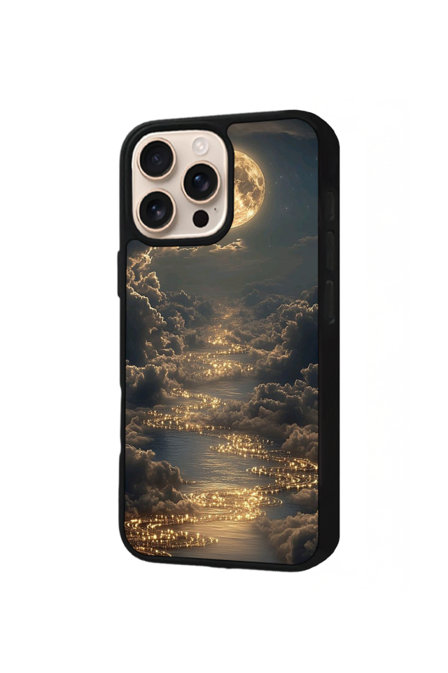 iPhone 15 Pro Uyumlu Ay Tasarımlı Glossy Premium Kılıf
