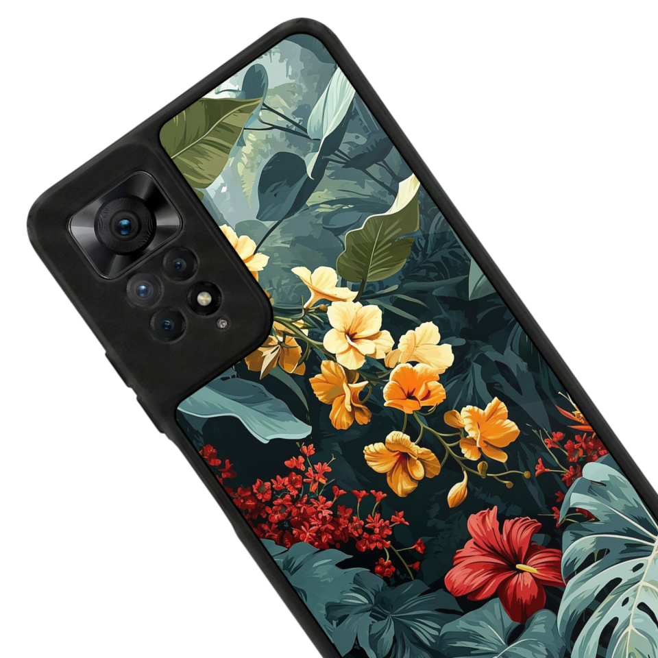 Xiaomi Redmi Note 12 Pro Uyumlu Botanik Tasarımlı Glossy Premium Kılıf