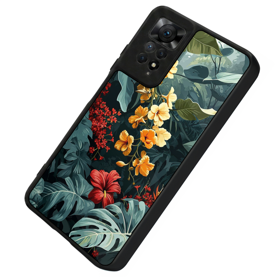 Xiaomi Redmi Note 12 Pro Uyumlu Botanik Tasarımlı Glossy Premium Kılıf