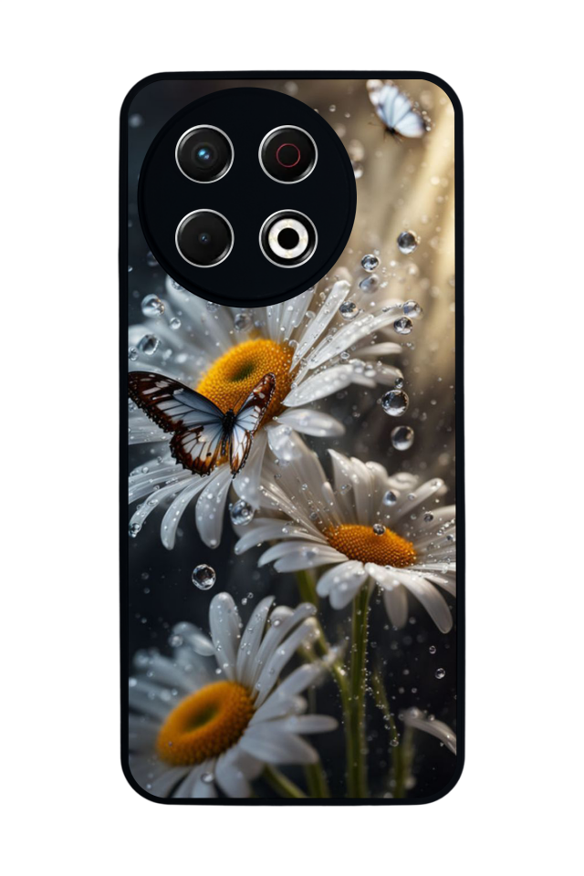 Tecno Spark 30 Pro Uyumlu Cicek Tasarımlı Glossy Premium Kılıf