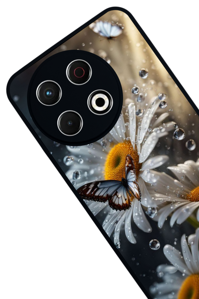 Tecno Spark 30 Pro Uyumlu Cicek Tasarımlı Glossy Premium Kılıf