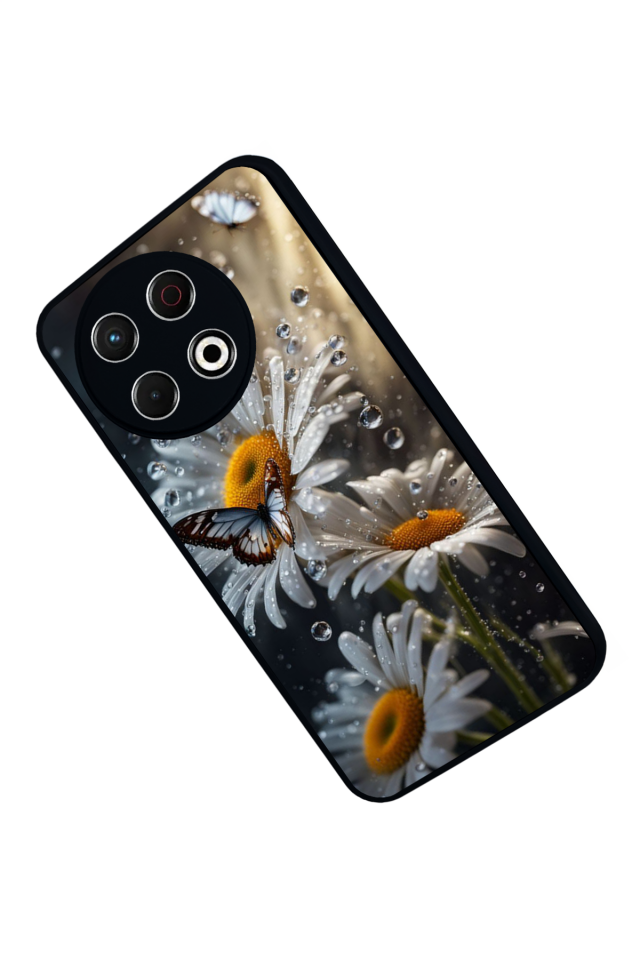 Tecno Spark 30 Pro Uyumlu Cicek Tasarımlı Glossy Premium Kılıf