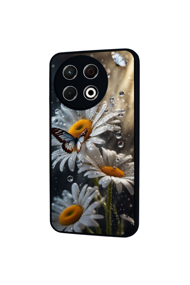 Tecno Spark 30 Pro Uyumlu Cicek Tasarımlı Glossy Premium Kılıf