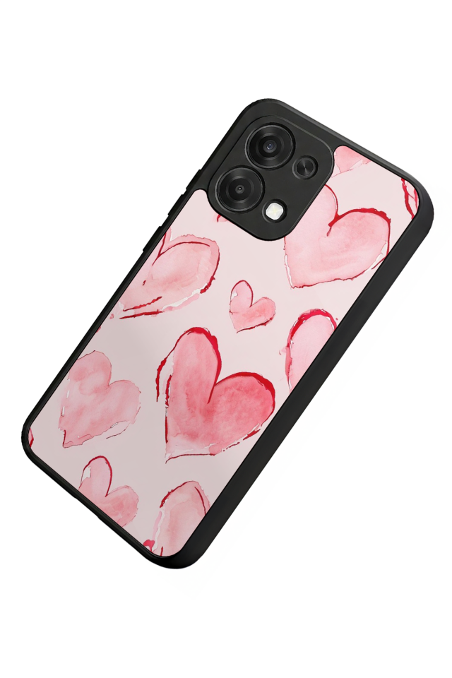 Oppo A6 Pro Uyumlu Kalp Love Tasarımlı Glossy Premium Kılıf