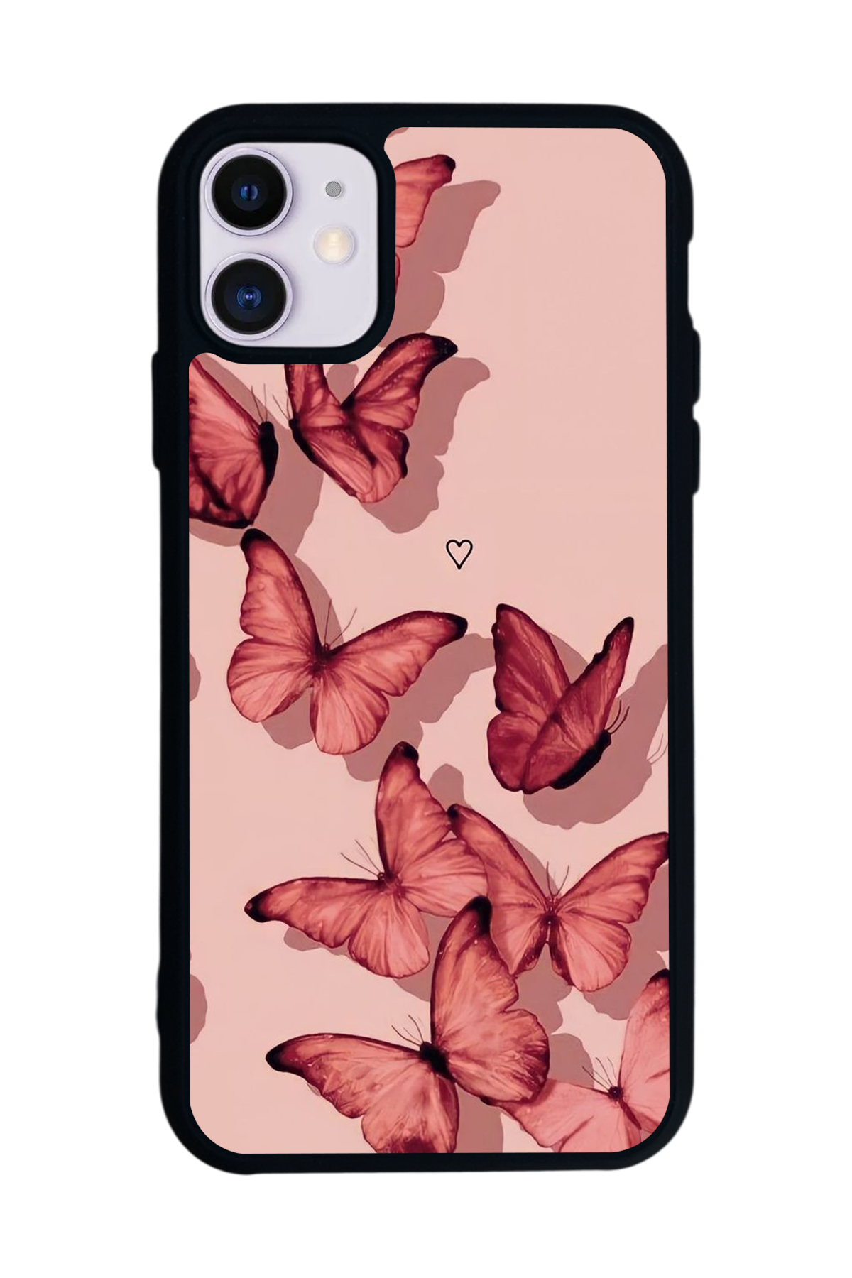 iPhone 11 Uyumlu Kelebek Tasarımlı Glossy Premium Kılıf