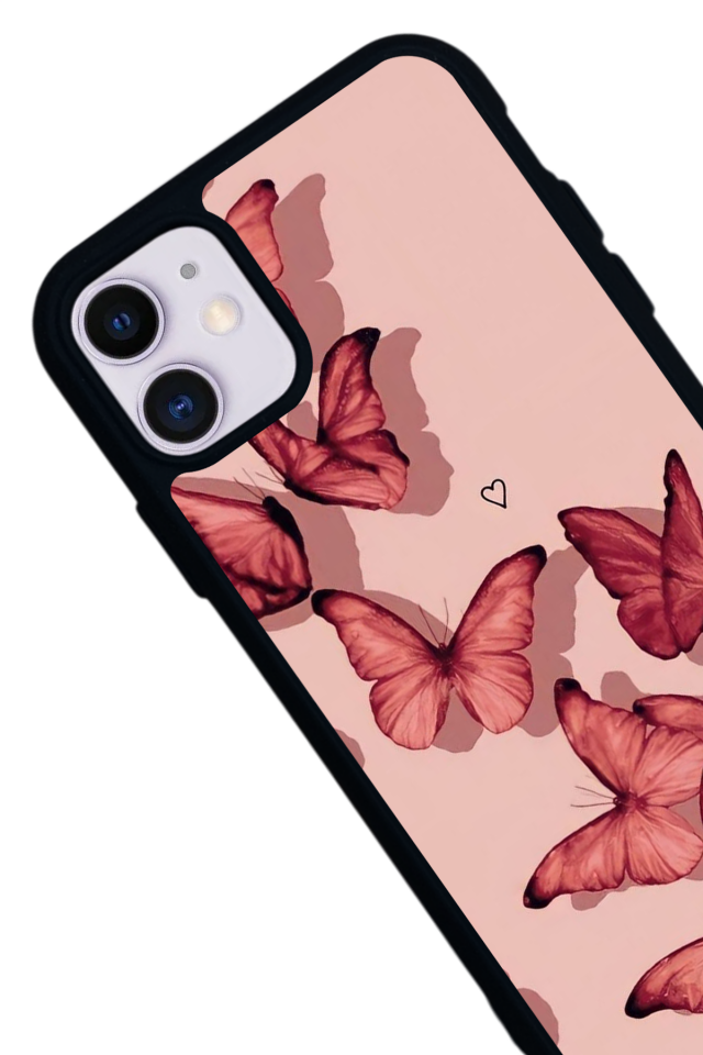 iPhone 11 Uyumlu Kelebek Tasarımlı Glossy Premium Kılıf