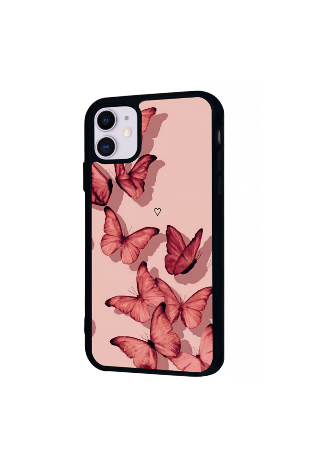 iPhone 11 Uyumlu Kelebek Tasarımlı Glossy Premium Kılıf