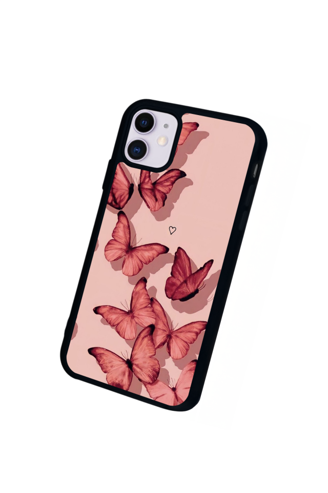 iPhone 11 Uyumlu Kelebek Tasarımlı Glossy Premium Kılıf