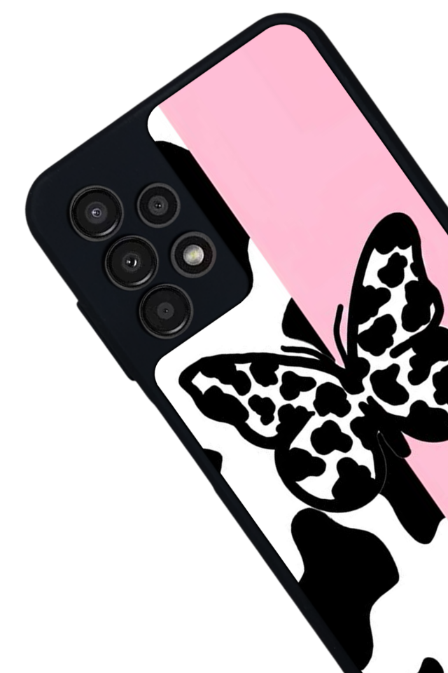 Samsung Galaxy A13 Uyumlu Kelebek Tasarımlı Glossy Premium Kılıf