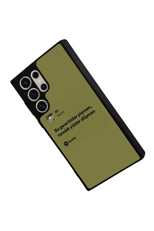 Samsung Galaxy S23 Ultra Uyumlu Sarki Sozleri Tasarımlı Glossy Premium Kılıf