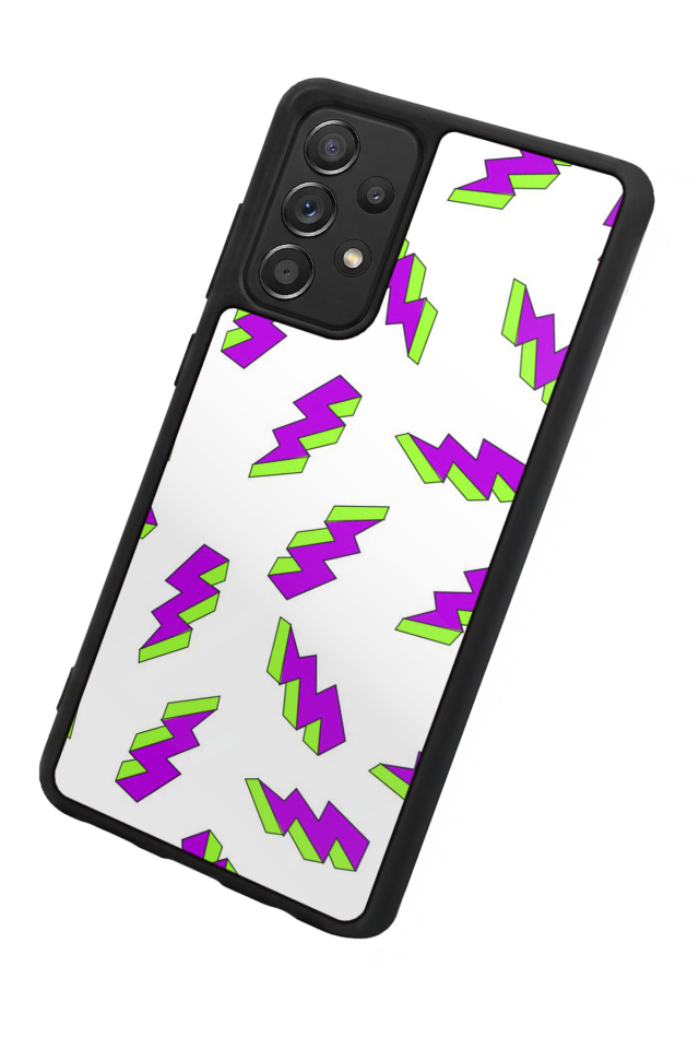Samsung Galaxy A72 Uyumlu Simsek Tasarımlı Glossy Premium Kılıf