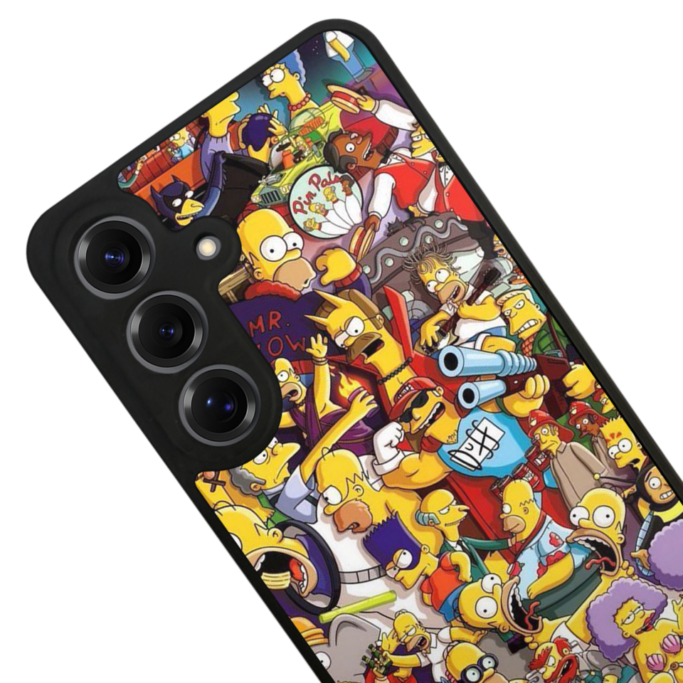 Samsung Galaxy S25 Uyumlu The Simpsons Tasarımlı Glossy Premium Kılıf