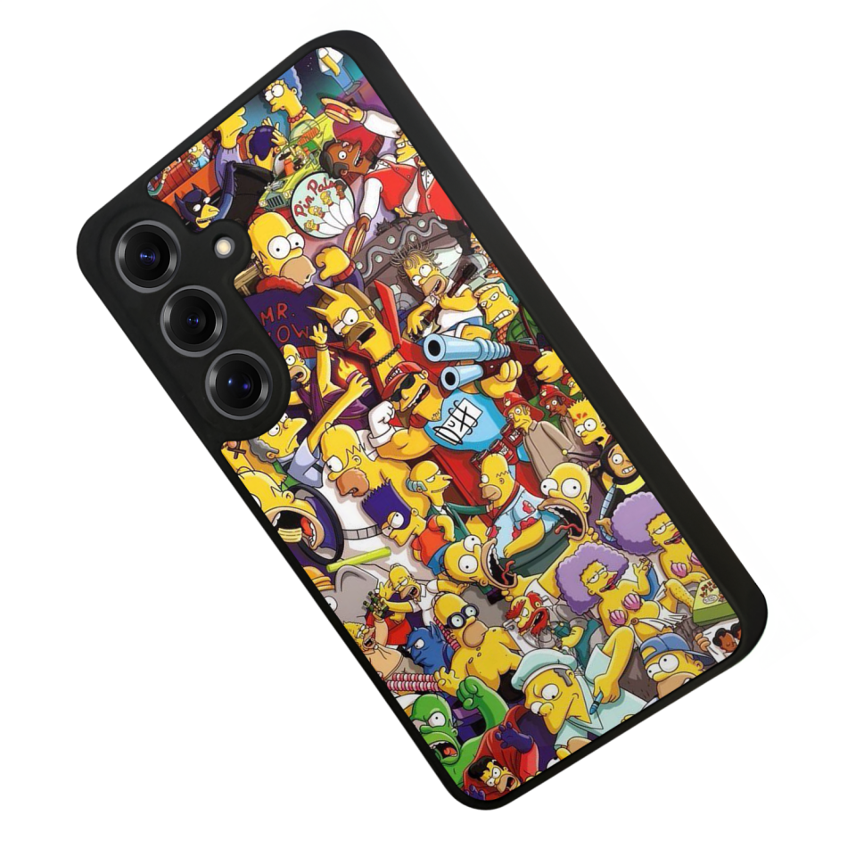 Samsung Galaxy S25 Uyumlu The Simpsons Tasarımlı Glossy Premium Kılıf