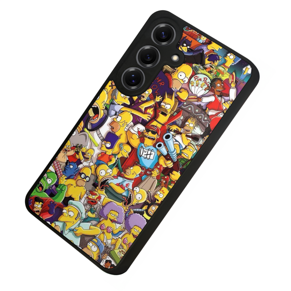 Samsung Galaxy S25 Uyumlu The Simpsons Tasarımlı Glossy Premium Kılıf