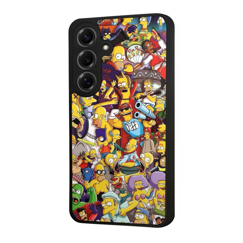 Samsung Galaxy S25 Uyumlu The Simpsons Tasarımlı Glossy Premium Kılıf