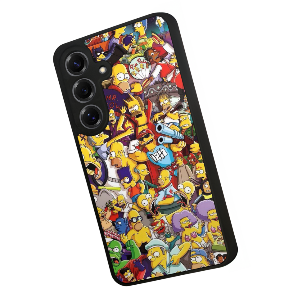 Samsung Galaxy S25 Uyumlu The Simpsons Tasarımlı Glossy Premium Kılıf