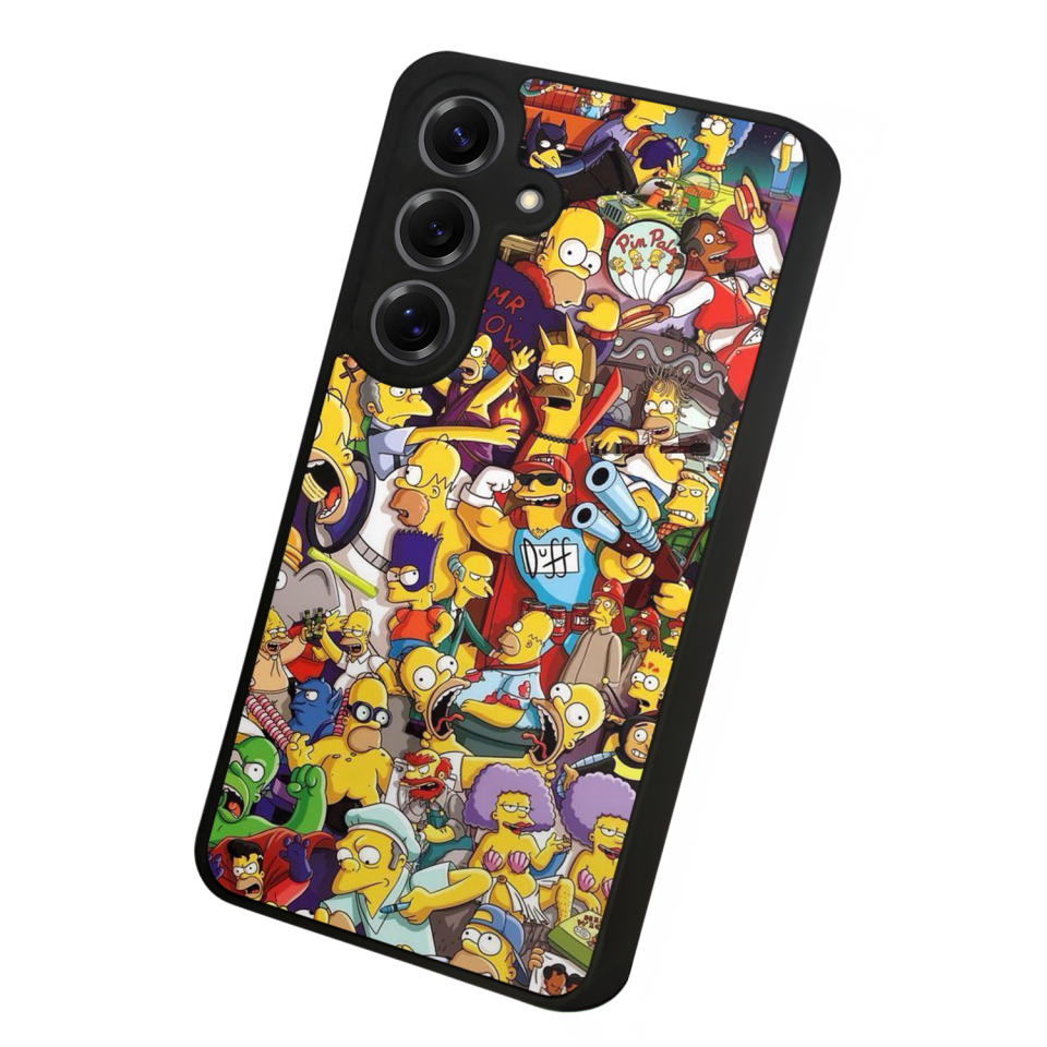 Samsung Galaxy S25 Uyumlu The Simpsons Tasarımlı Glossy Premium Kılıf
