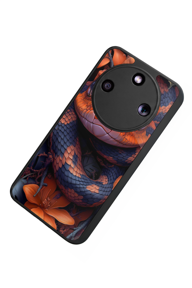 Honor Magic 8 Lite Uyumlu Yılan Tasarımlı Glossy Premium Kılıf