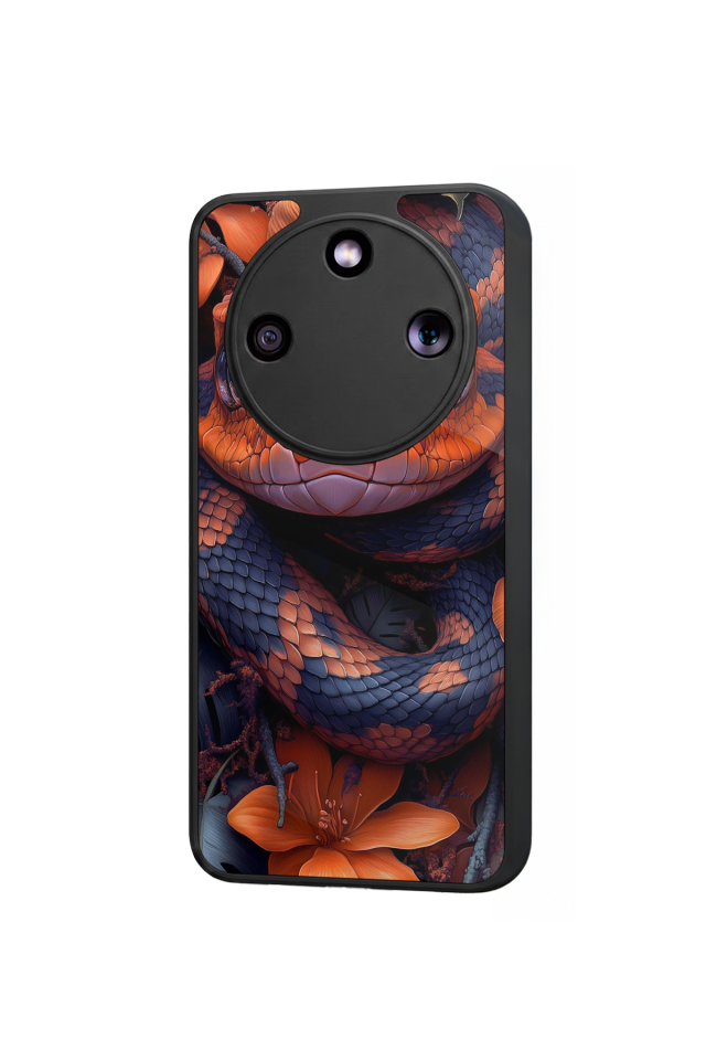 Honor Magic 8 Lite Uyumlu Yılan Tasarımlı Glossy Premium Kılıf