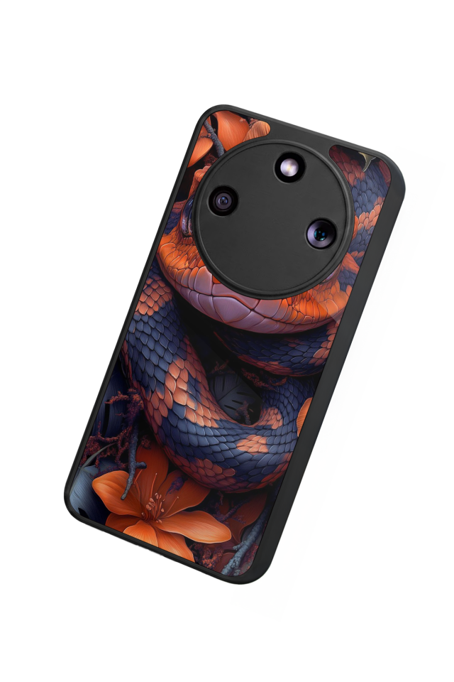 Honor Magic 8 Lite Uyumlu Yılan Tasarımlı Glossy Premium Kılıf