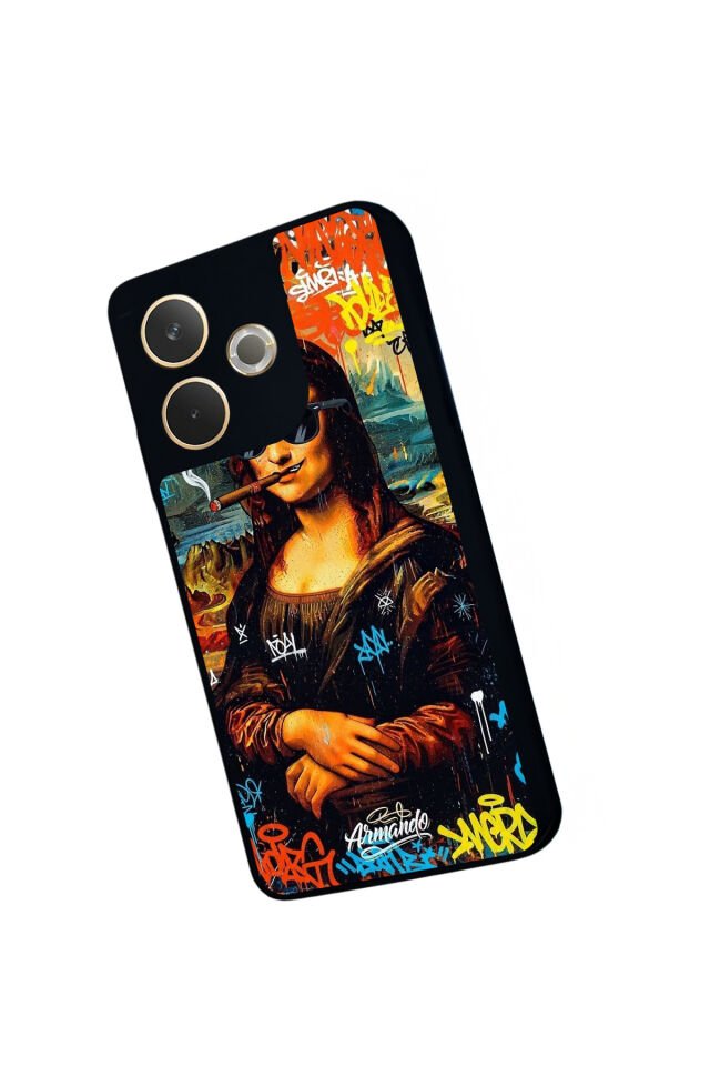 Oppo A5 Pro Uyumlu Monalisa Tasarımlı Glossy Premium Kılıf