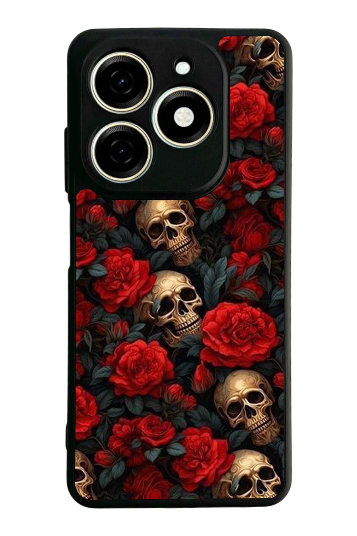 Tecno Spark 20/20C Uyumlu KuruKafa Tasarımlı Glossy Premium Kılıf