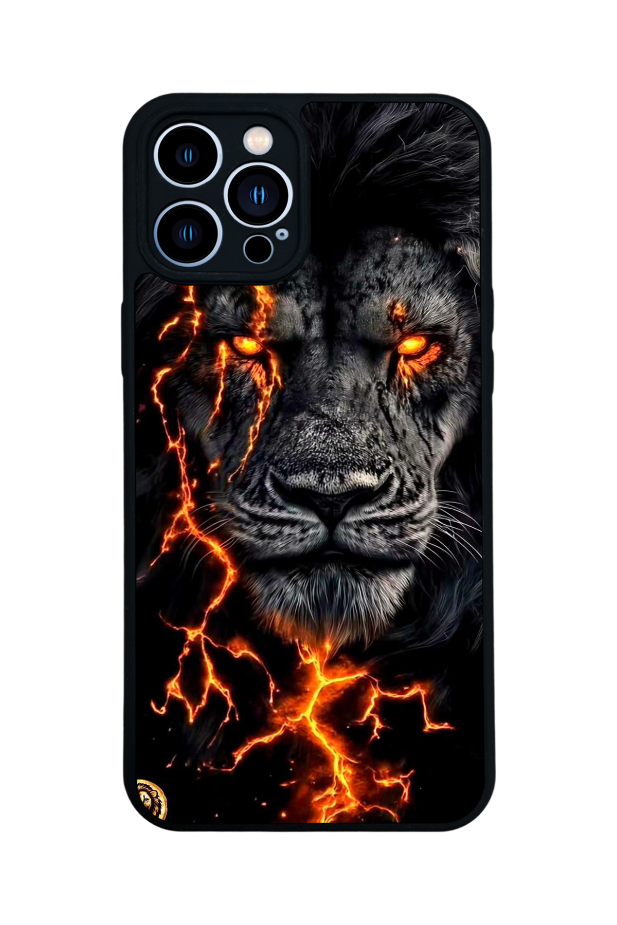 iPhone 13 Pro Max Uyumlu Aslan Tasarımlı Glossy Premium Kılıf