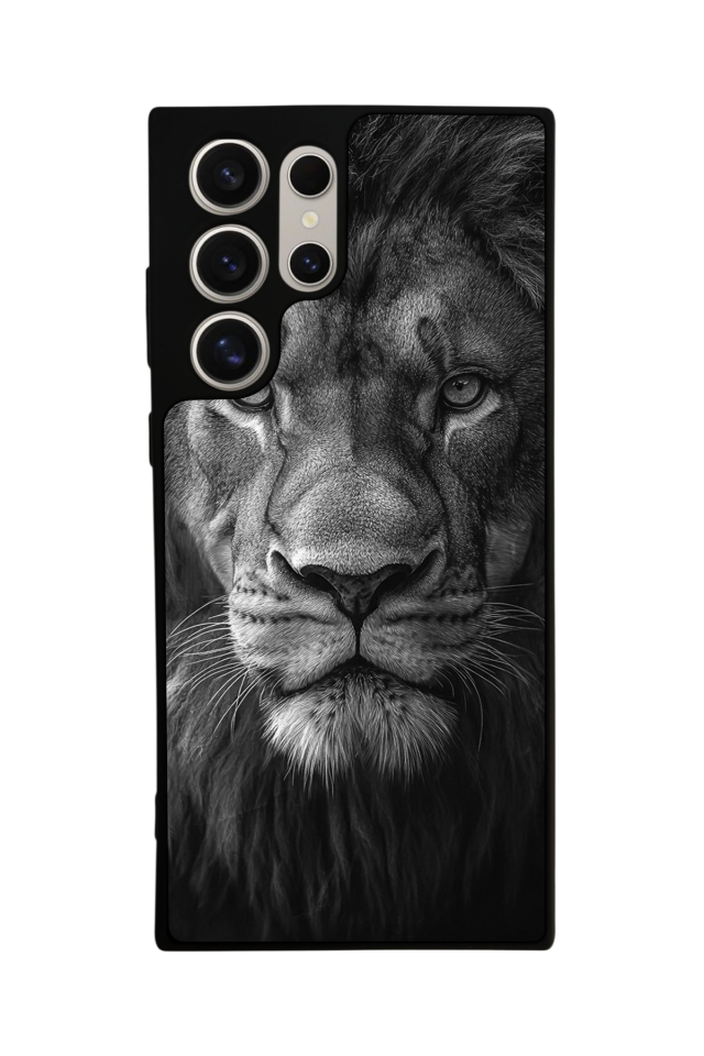 Samsung Galaxy S24 Ultra Uyumlu Aslan Tasarımlı Glossy Premium Kılıf