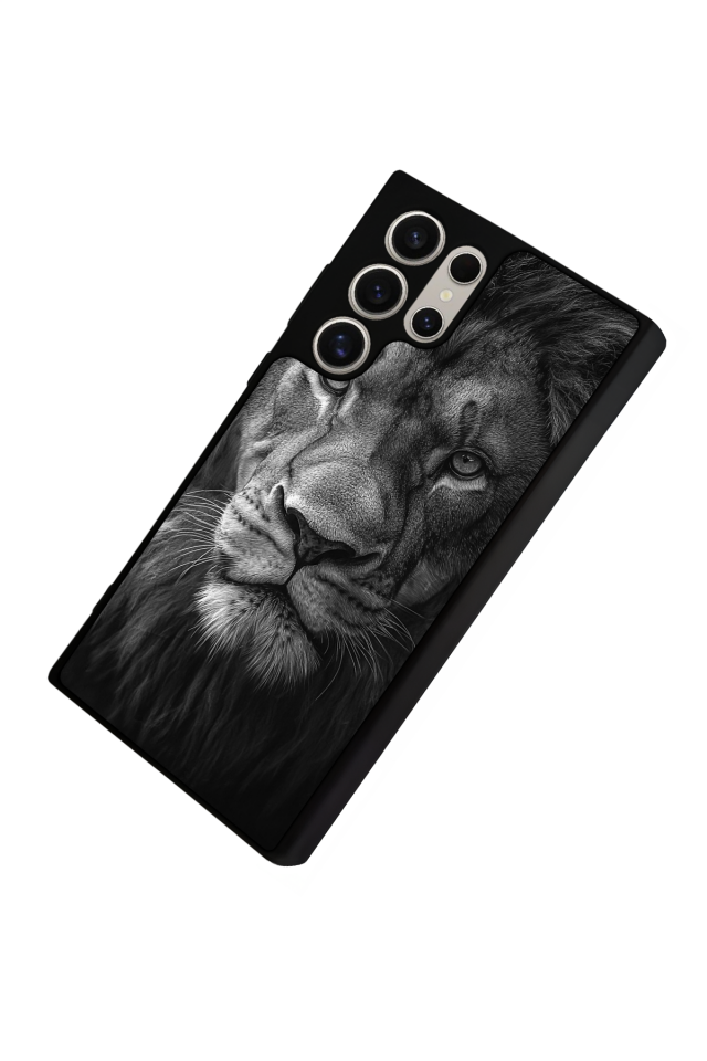 Samsung Galaxy S24 Ultra Uyumlu Aslan Tasarımlı Glossy Premium Kılıf