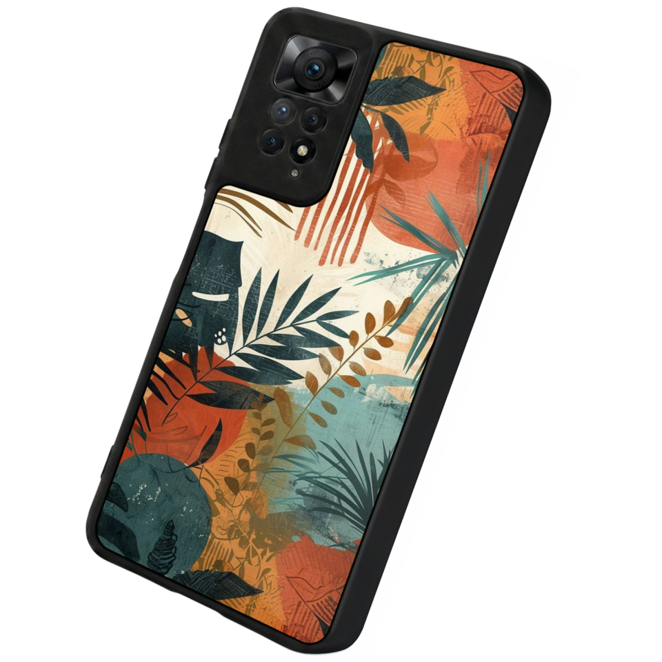 Xiaomi Redmi Note 12 Pro Uyumlu Botanik Tasarımlı Glossy Premium Kılıf