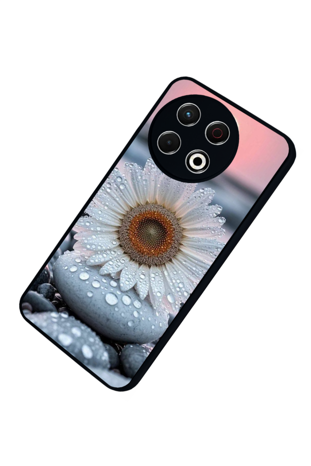 Tecno Spark 30 Pro Uyumlu Cicek Tasarımlı Glossy Premium Kılıf